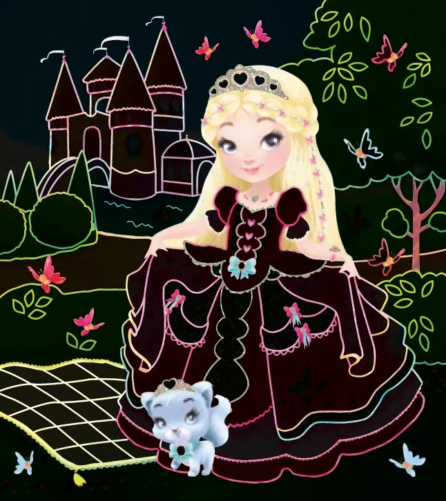 Frigobloc Mon coffret paillettes Princesses coffret créatif