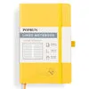 Poprun carnet ligné rigide jaune clair A5 128 pages
