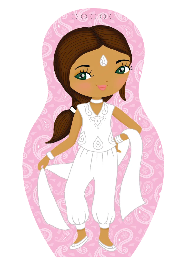 Minimiki Ashna en Inde carnet créatif poupées stickers