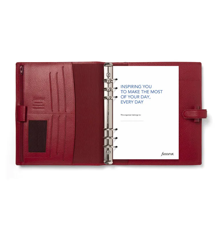 Filofax Finsbury organiseur cuir A5 rouge scarlet