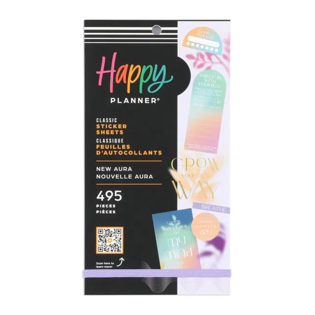 Happy Planner New Aura Wellness stickers Classic 495 pièces