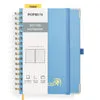 Poprun WH145D carnet pointillé spirale bleu horizon 128 pages