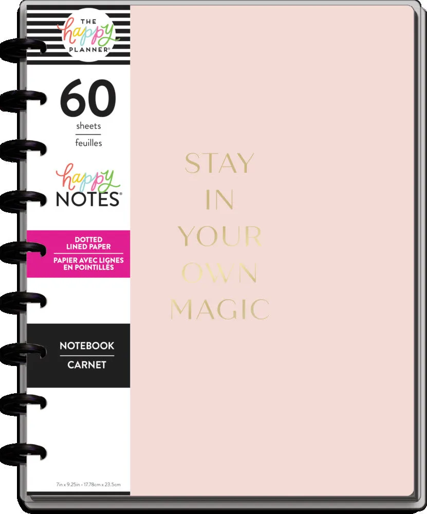 Happy Planner Blushin It carnet Classic à disques pointillé ligné