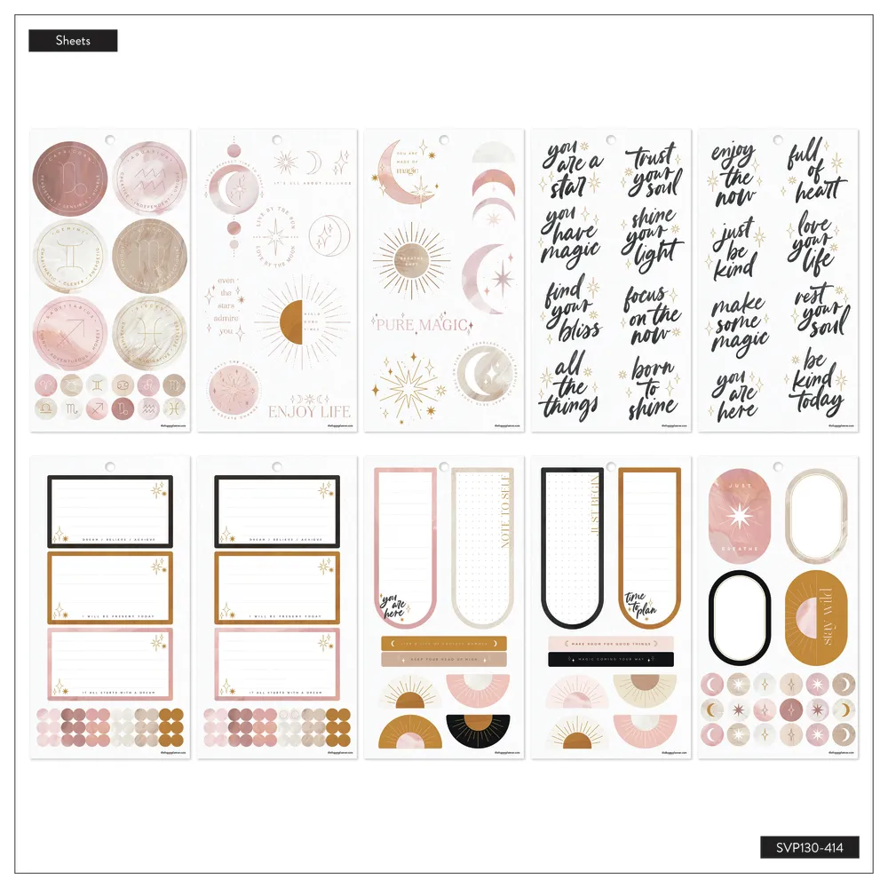 Happy Planner Everyday Magic lot stickers Big céleste