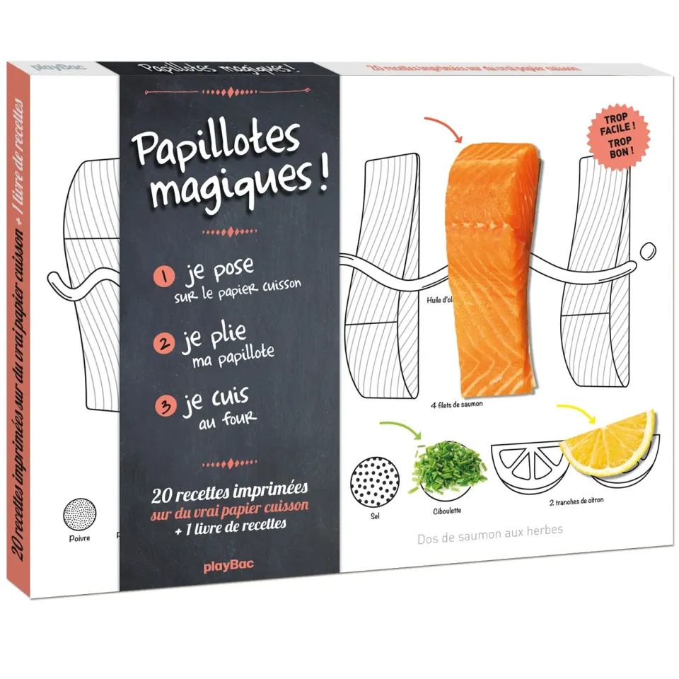 Frigobloc Papillottes magiques papier cuisson 20 recettes