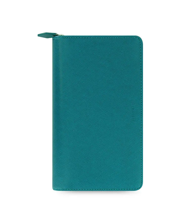 Filofax Saffiano Personal organiseur zip noir RFID