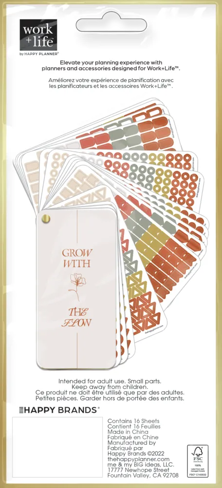 Happy Planner Work+Life Ivy Rose stickers 16 planches