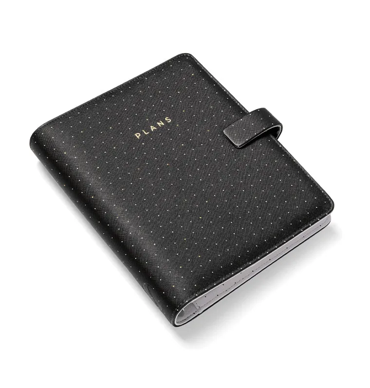 Filofax Moonlight organiseur A5 noir détails dorés