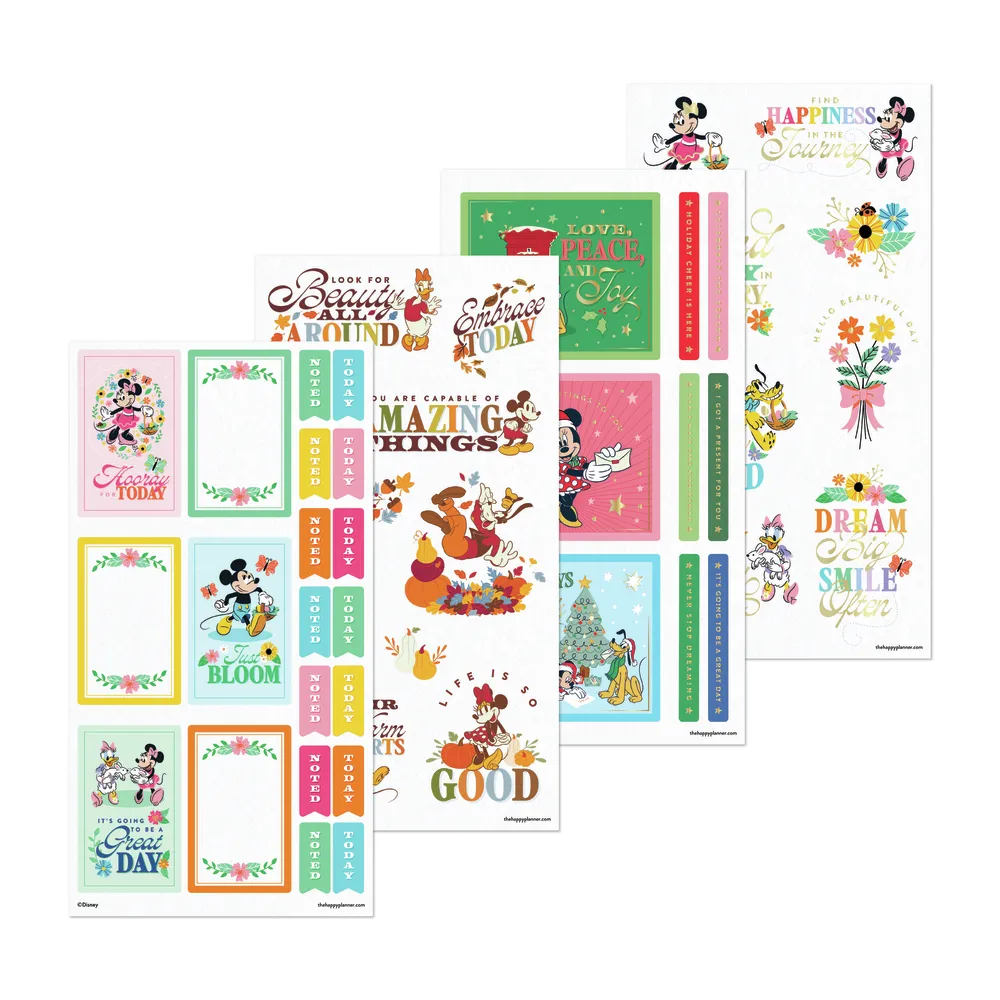 Happy Planner Disney Mickey stickers méga 100 feuilles