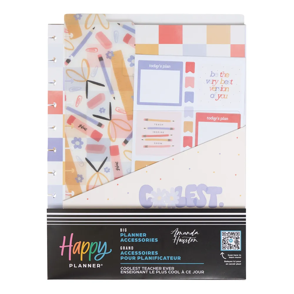 Happy Planner Coolest Teacher Ever Big pack accessoires professeur