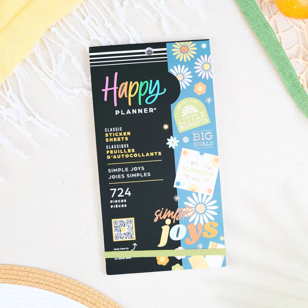 Happy Planner Simple Joys stickers Classic 30 planches washi