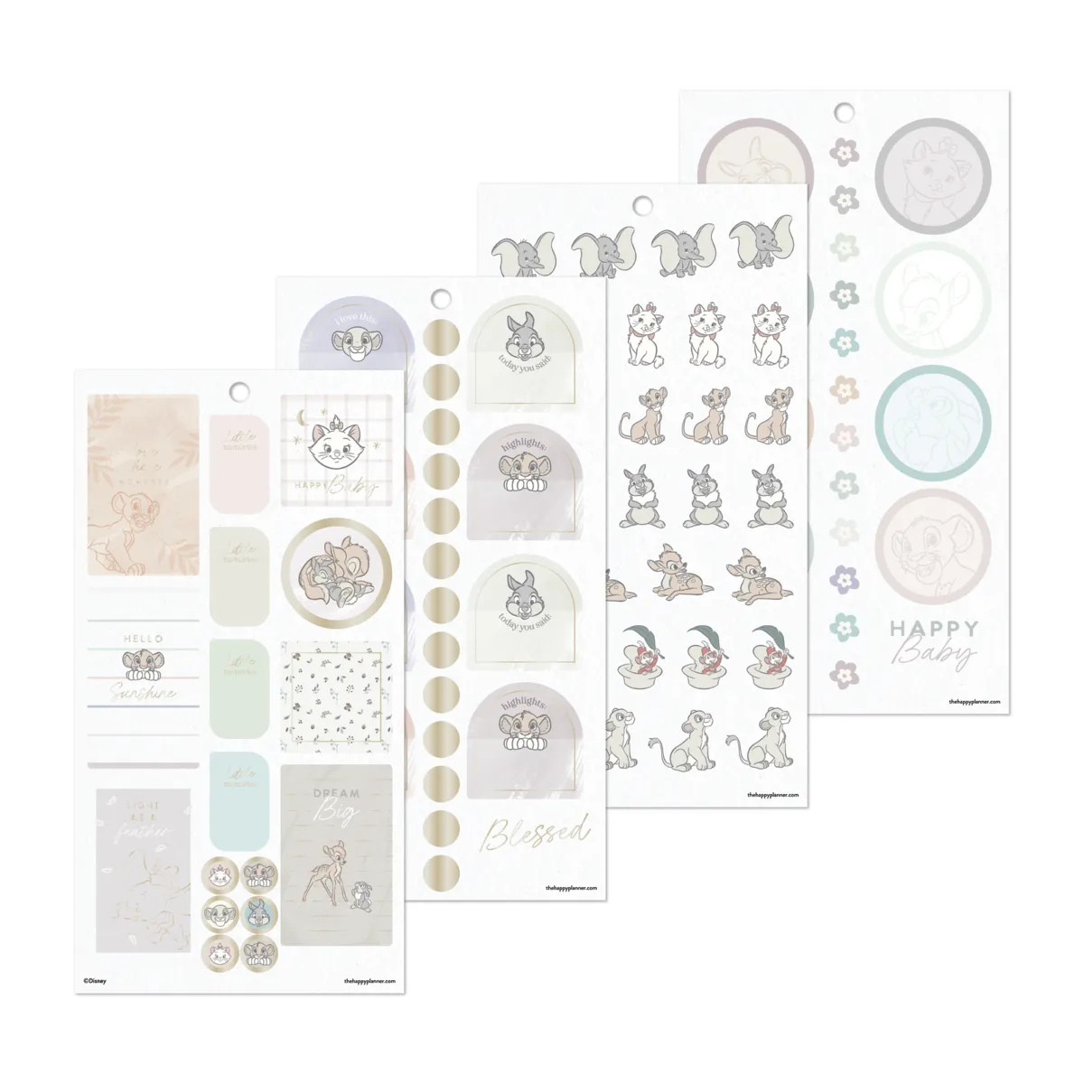 Happy Planner Disney Bébé Welcome Little One stickers 742 pcs