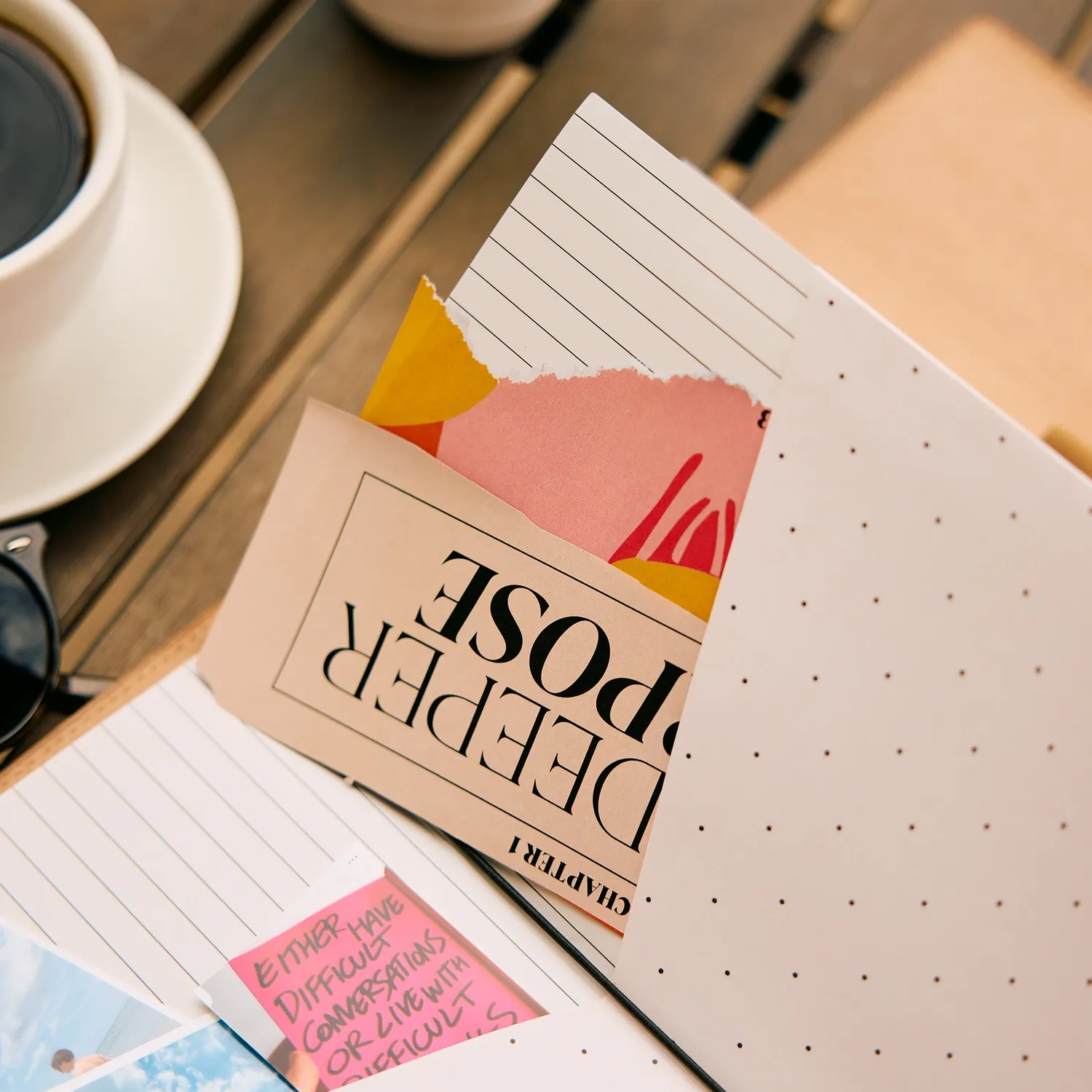 Happy Planner Camel folio planificateur A5 cuir vegan