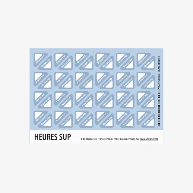 My365 Stickers triangle Heures sup planche stickers