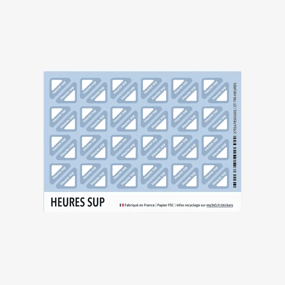 My365 Stickers triangle Heures sup planche stickers