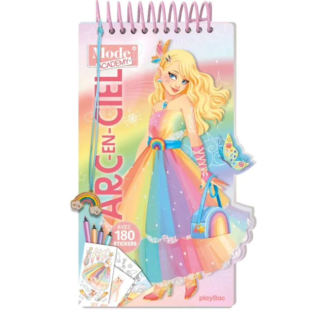 Frigobloc Mode Academy Arc-en-ciel carnet créatif stickers
