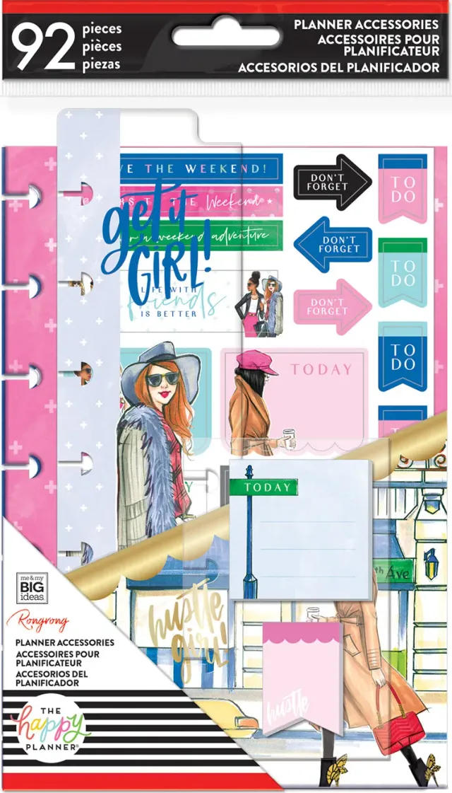Happy Planner Rongrong Mini accessoire pack 88 pièces illustré