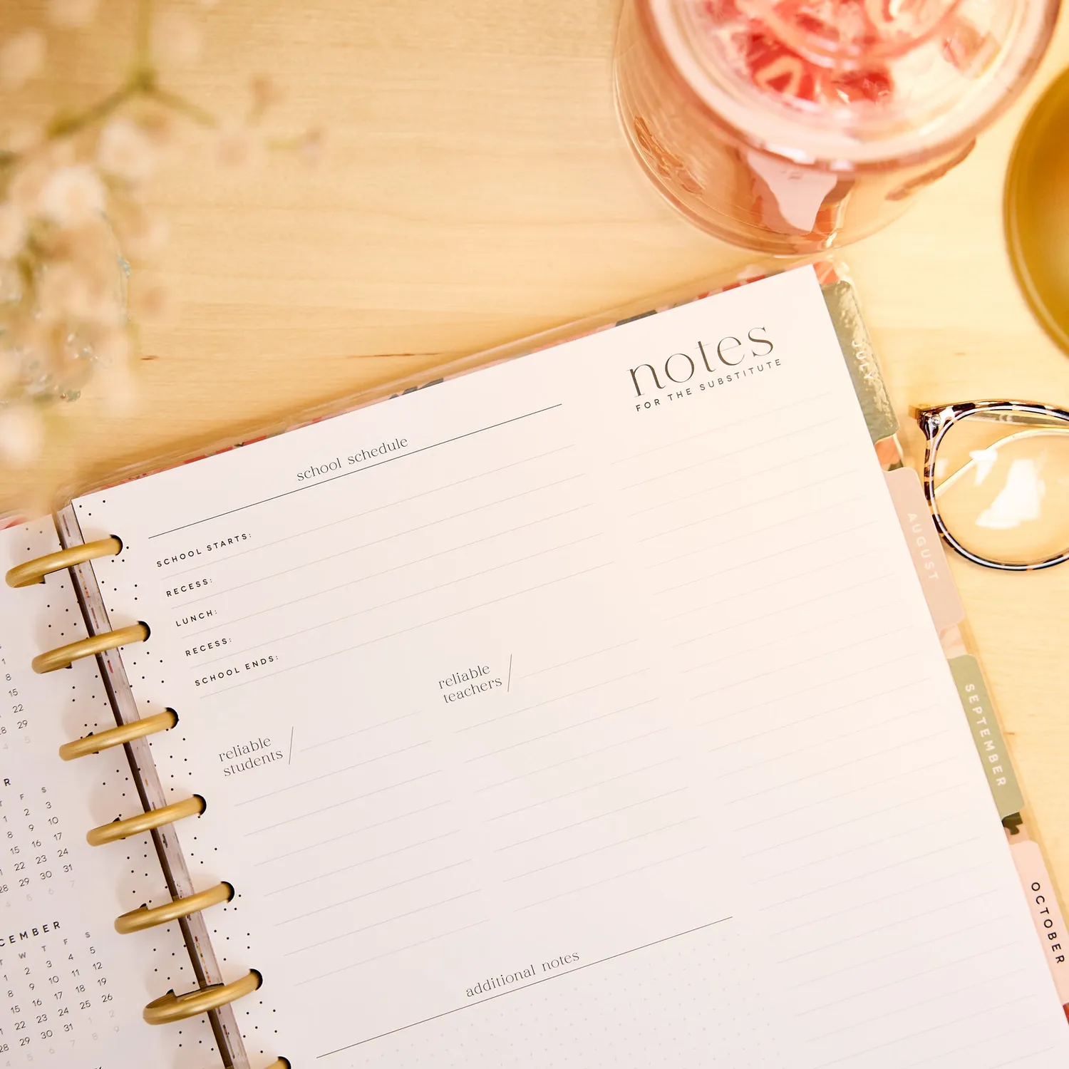 Happy Planner Reading Hour agenda professeur 2026-2027 big