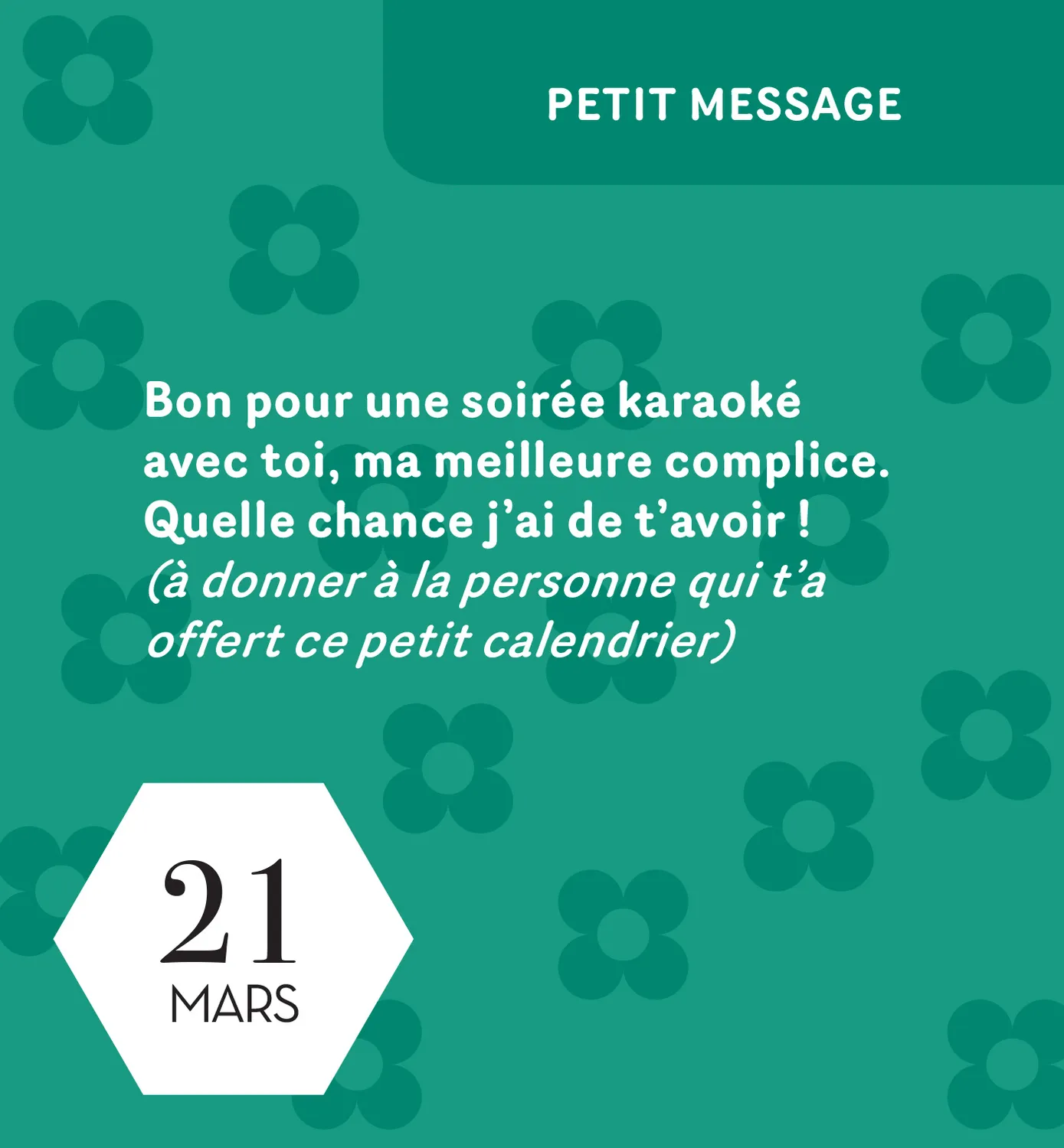 Frigobloc 365 Petits mots pour ma soeur calendrier mini cadeau
