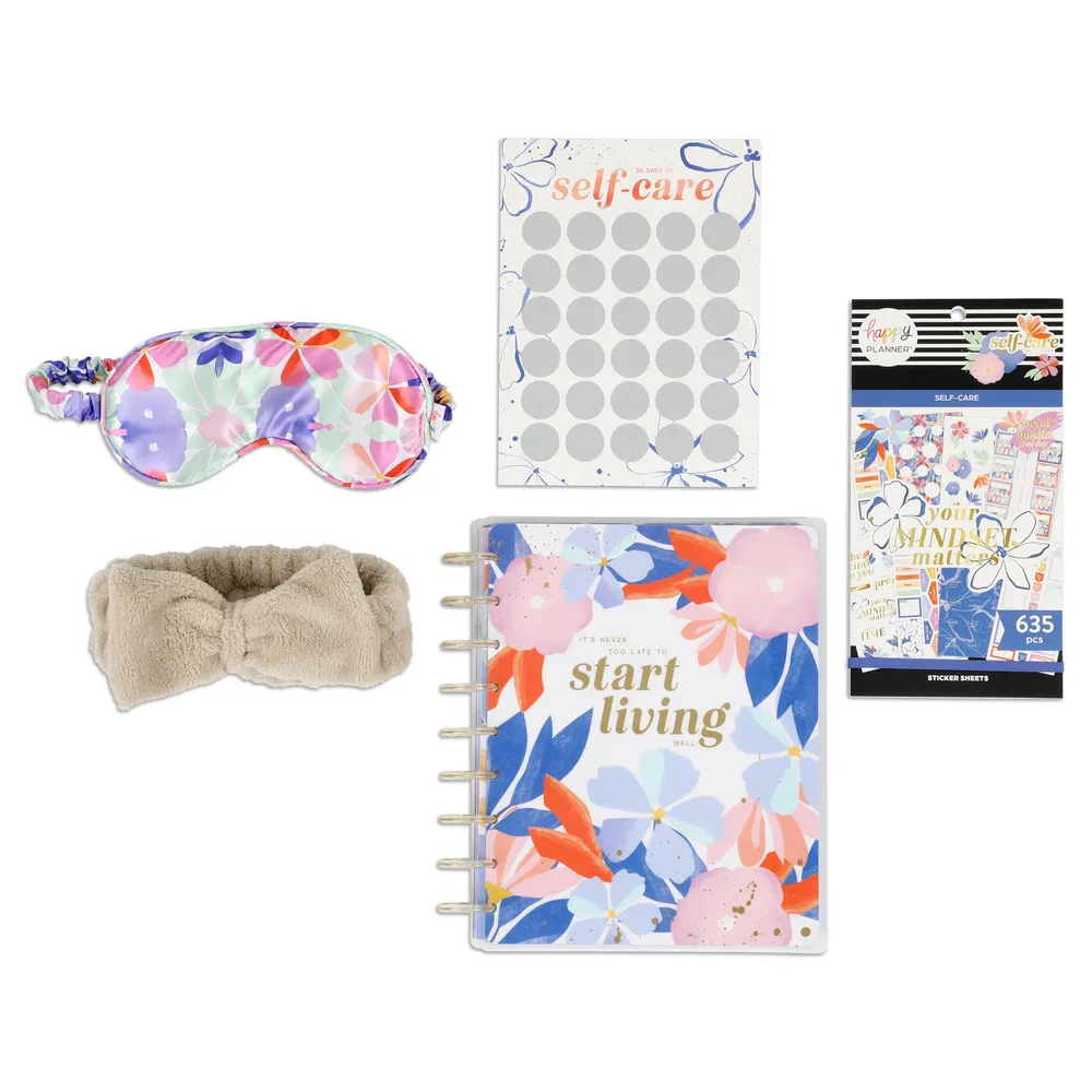 Happy Planner Pastel Florals coffret bien-être journal stickers