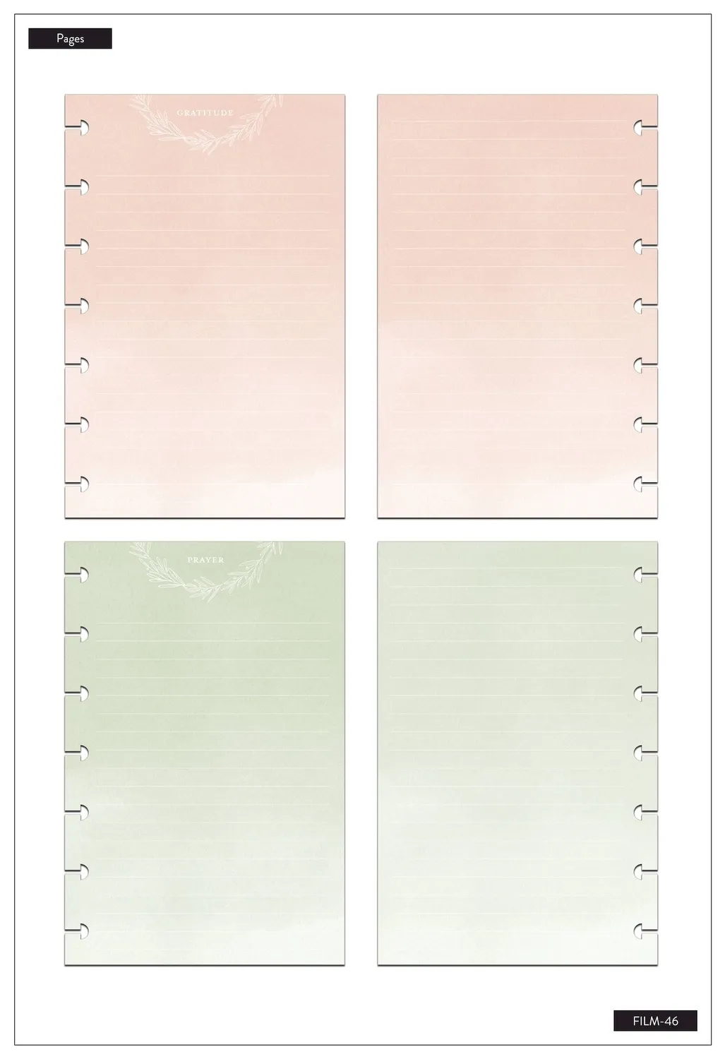 Happy Planner Faith Disciplines recharge papier Mini 60