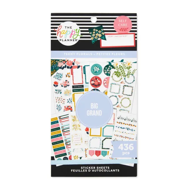 Happy Planner Teeny Florals Big stickers 436 doré floral