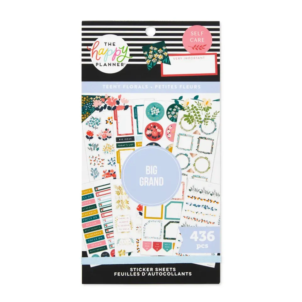 Happy Planner Teeny Florals Big stickers 436 doré floral