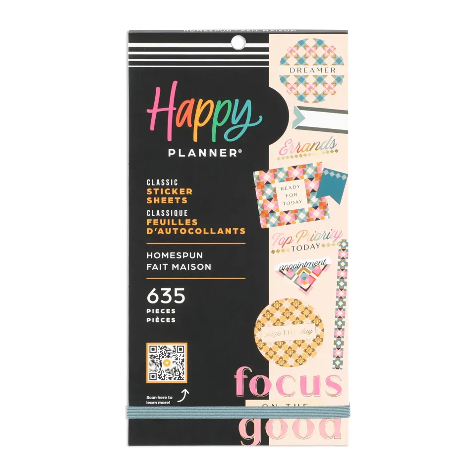 Happy Planner Homespun Value Pack autocollants 635 cosy