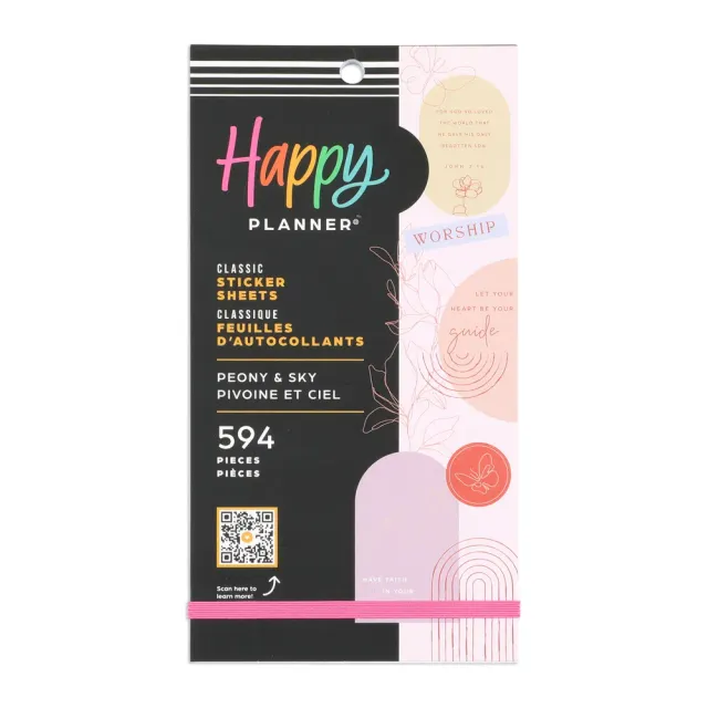 Happy Planner Peony & Sky carnet stickers 594