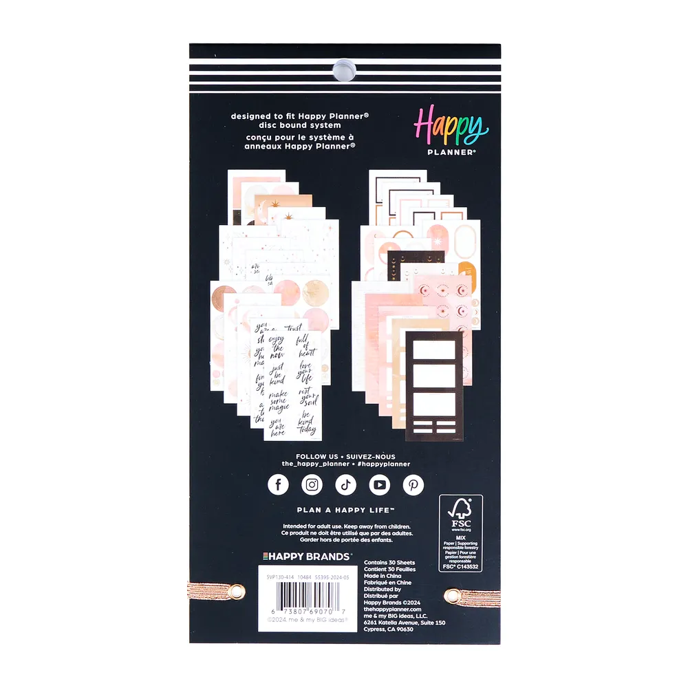 Happy Planner Everyday Magic lot stickers Big céleste