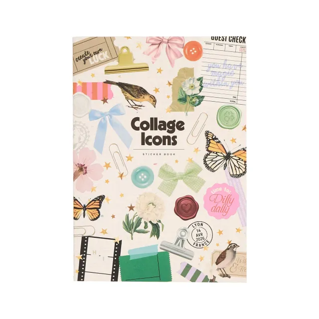 Happy Planner Collage Icons carnet stickers folio A5 448 vintage