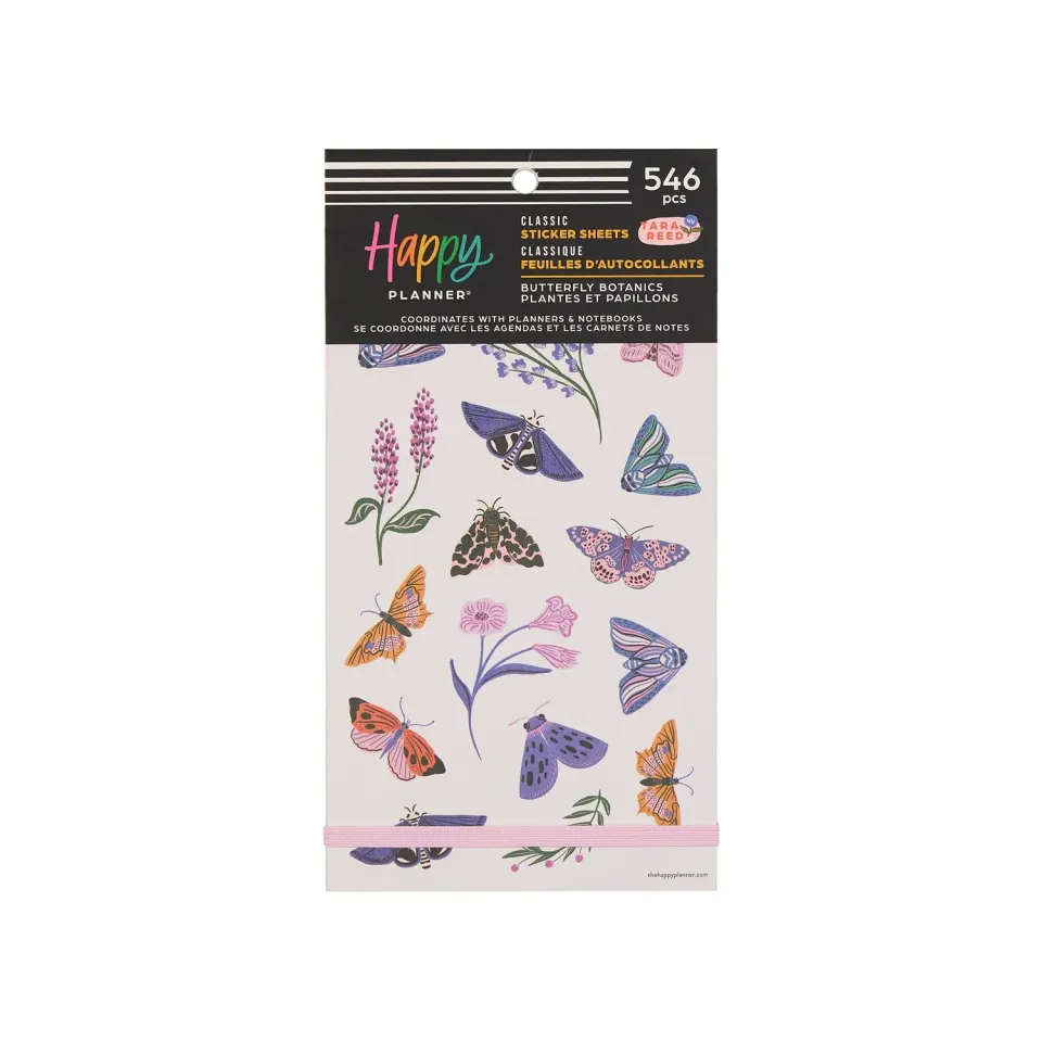 Happy Planner Butterfly Botanics stickers 546 papillons