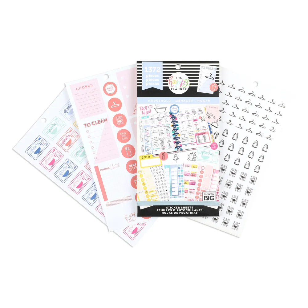 Happy Planner Household stickers value pack 1372 pièces