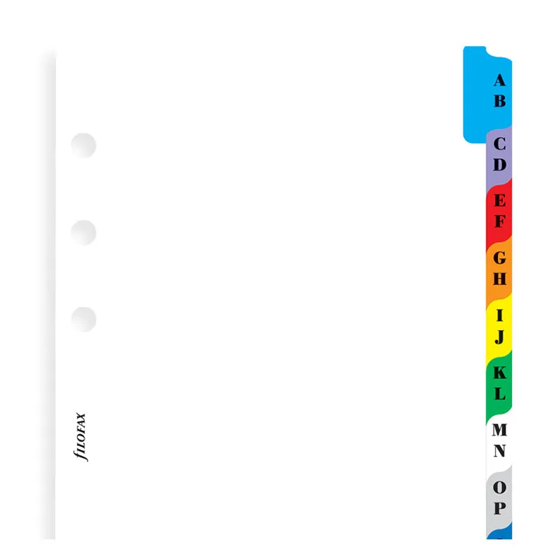 Filofax Classic intercalaires A-Z Personal multicolore